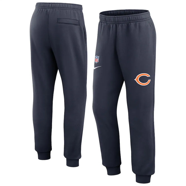 Men's Chicago Bears Navy Chop Block Fleece Sweatpants